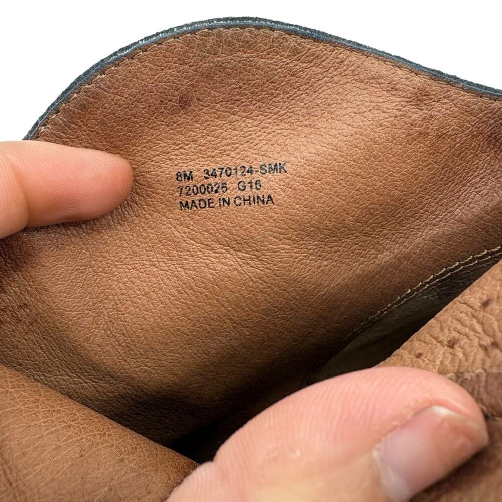 Frye Madeline Short Bootie Smoke Grey Brown Suede Heeled Ankle Zip Closure 8 - Picture 9 of 10
